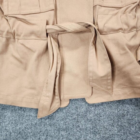 NEW Express Twill Oversized Belted Utility Jacket Brown Women's Small $138‎ - Picture 4 of 14